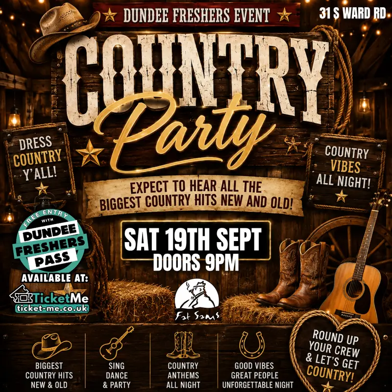Country Night 🤠 Club Night | Dundee Freshers 2026 artwork