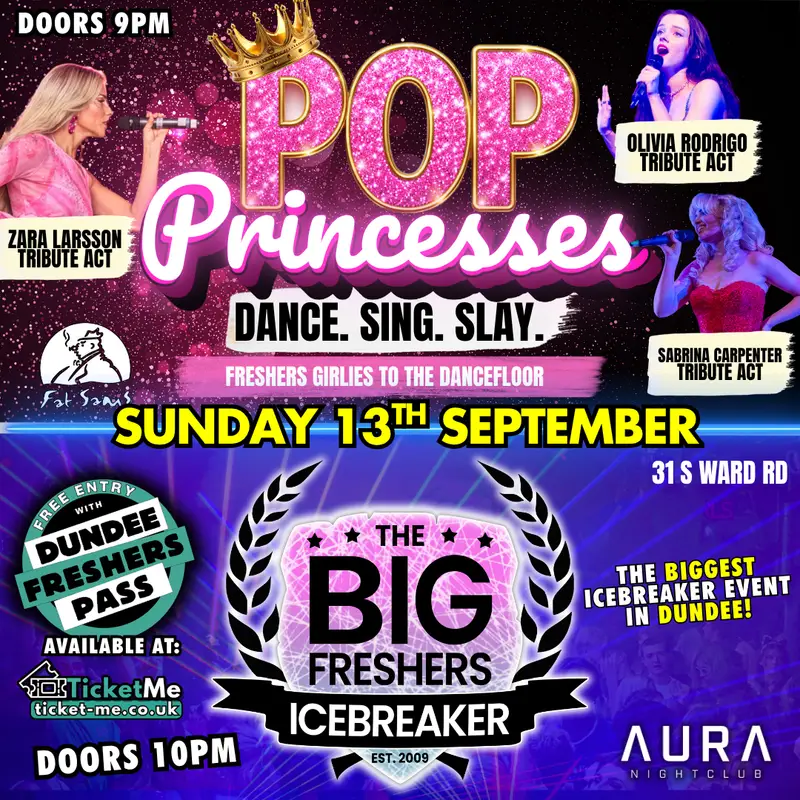 Pop Princesses 💅 Freshers Ice Breaker | Dundee Freshers 2026 artwork
